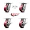 Service Caster 5 Inch Poly on Aluminum Swivel Caster Swivel Locks 2 Brakes, 2PK SCC-35S520-PAR-BSL-2-SLB-2 - alternate 2